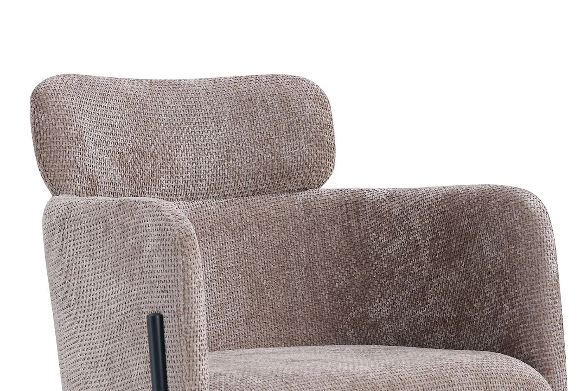 Rousseau Naomi Fabric Dining Chair Sand | Metallbeine | 83 x 60,5 x 60 cm