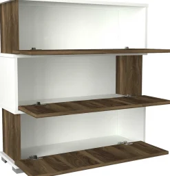 Napolyon Schuhschrank | 100 % MELAMIN | Weiß, Walnuss