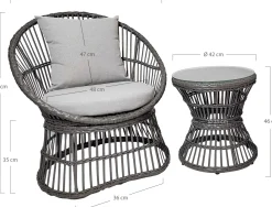 House Nordic Natal Lounge-Set - mit Kissen -