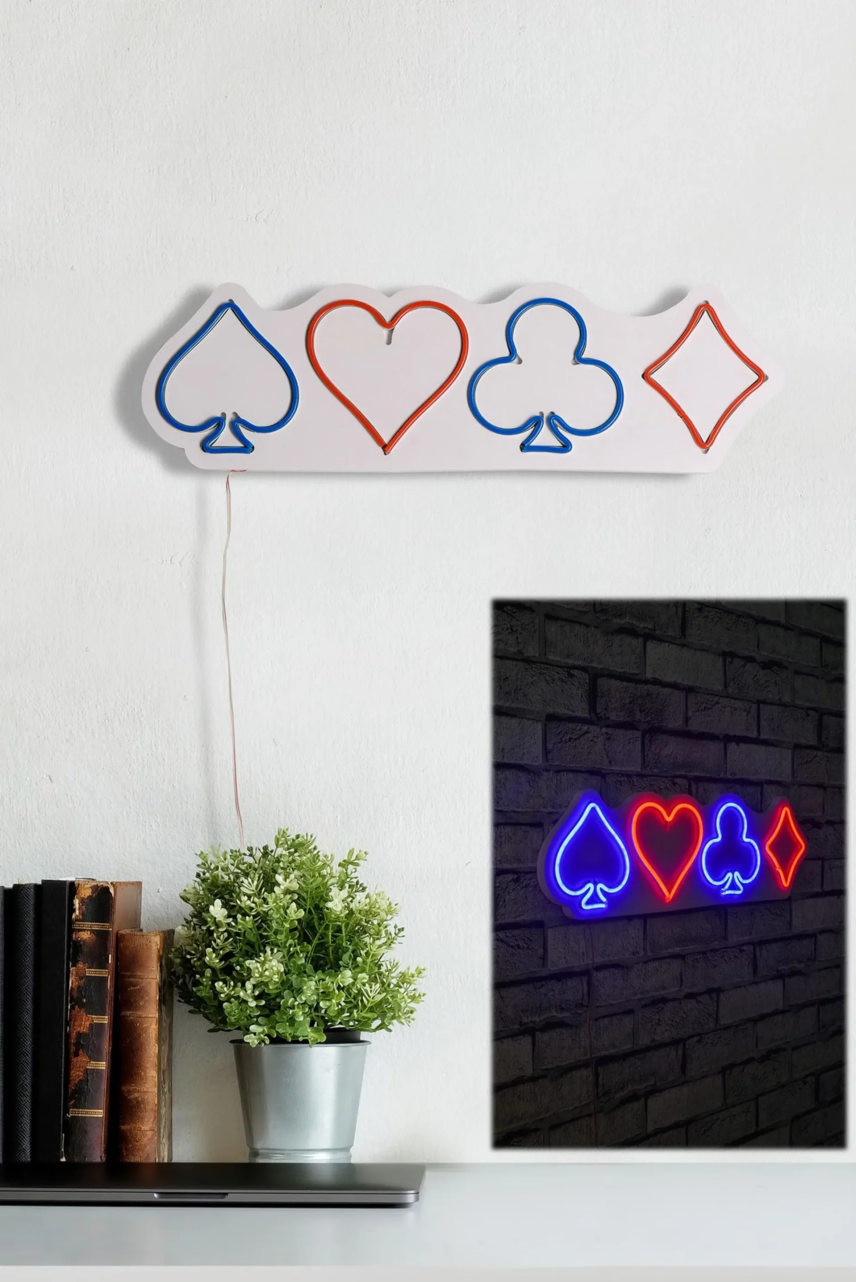 Emob Neon Graph Dekorative LED-Beleuchtung aus Kunststoff | Mehrfarbig | 57 x 17 x 2 cm