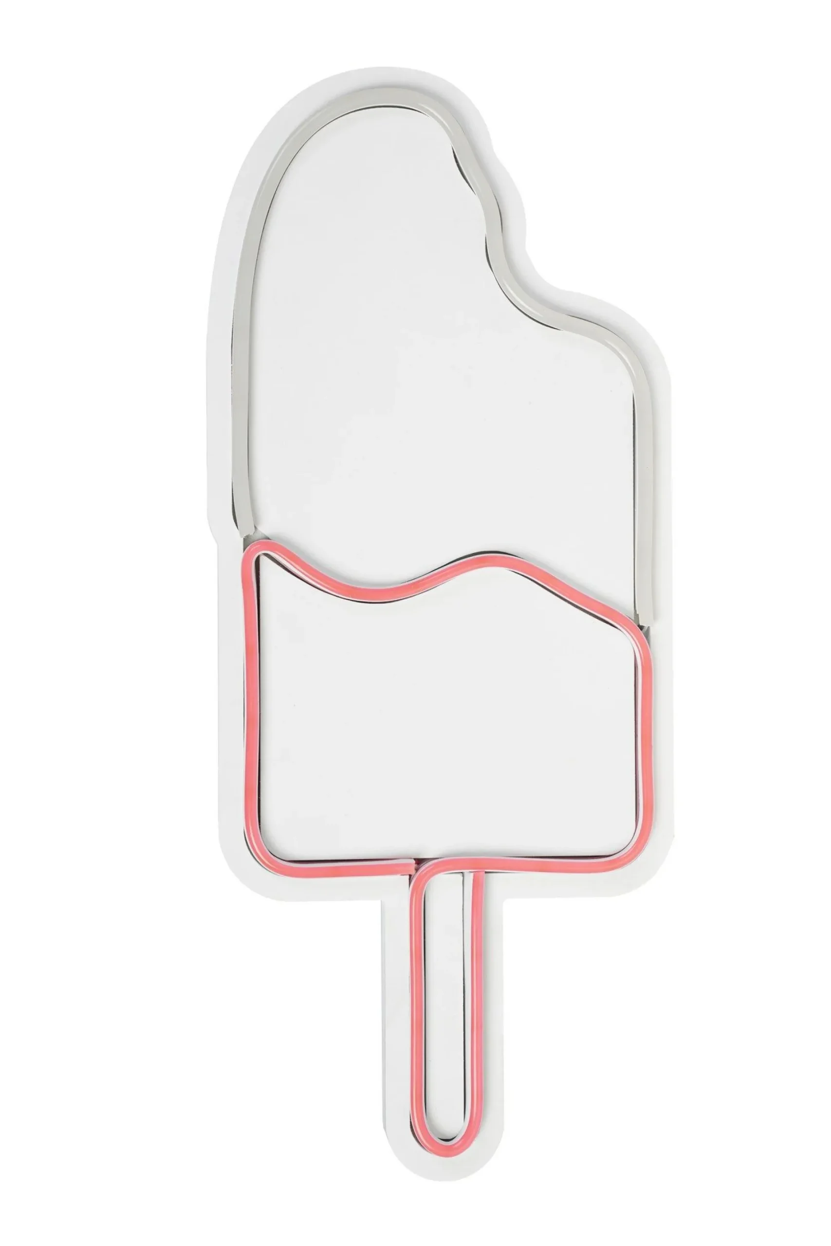 Emob Neon Graph Dekorative LED-Beleuchtung aus Kunststoff | Weiß & Rosa | 17 x 40 x 2 cm