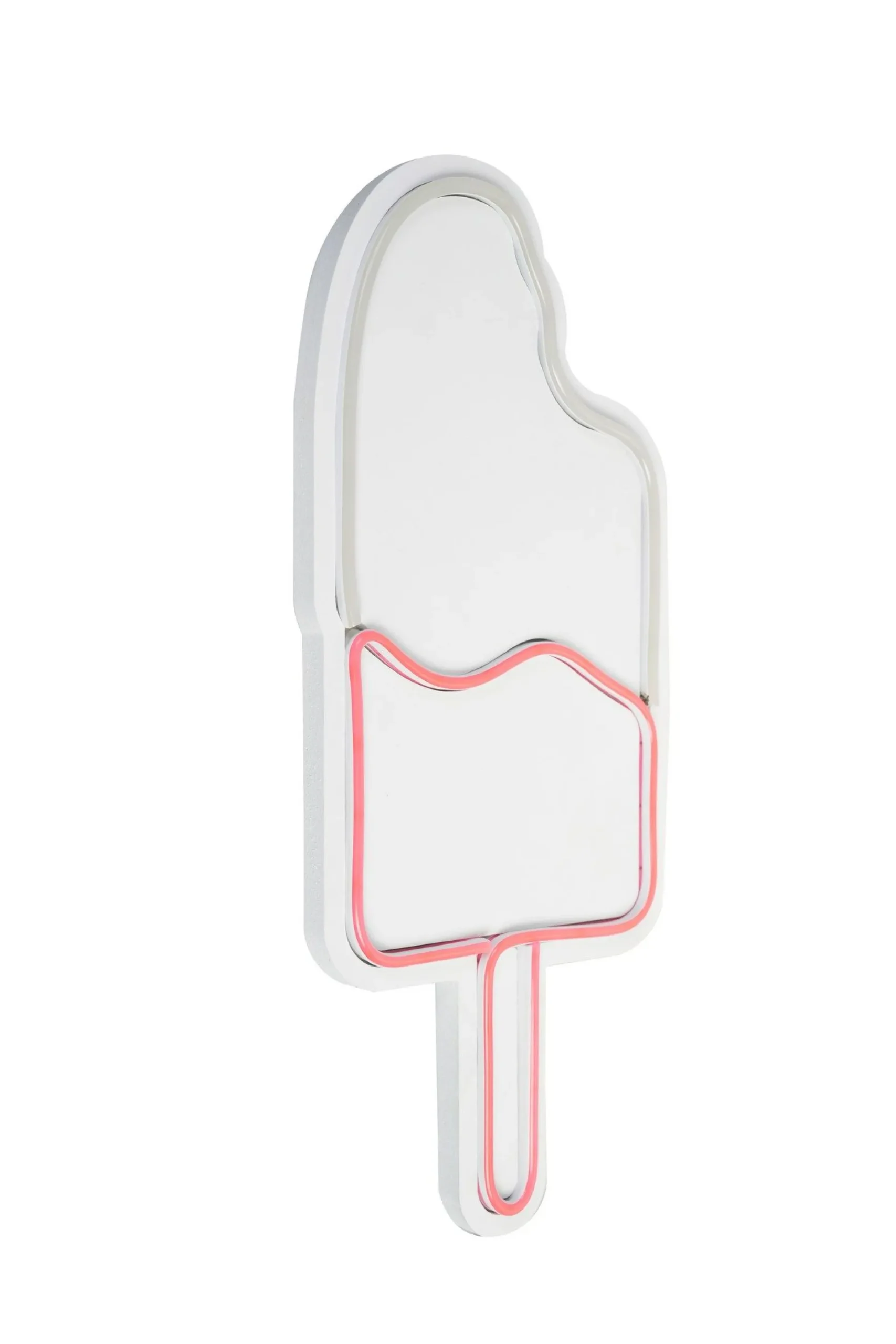 Emob Neon Graph Dekorative LED-Beleuchtung aus Kunststoff | Weiß & Rosa | 17 x 40 x 2 cm
