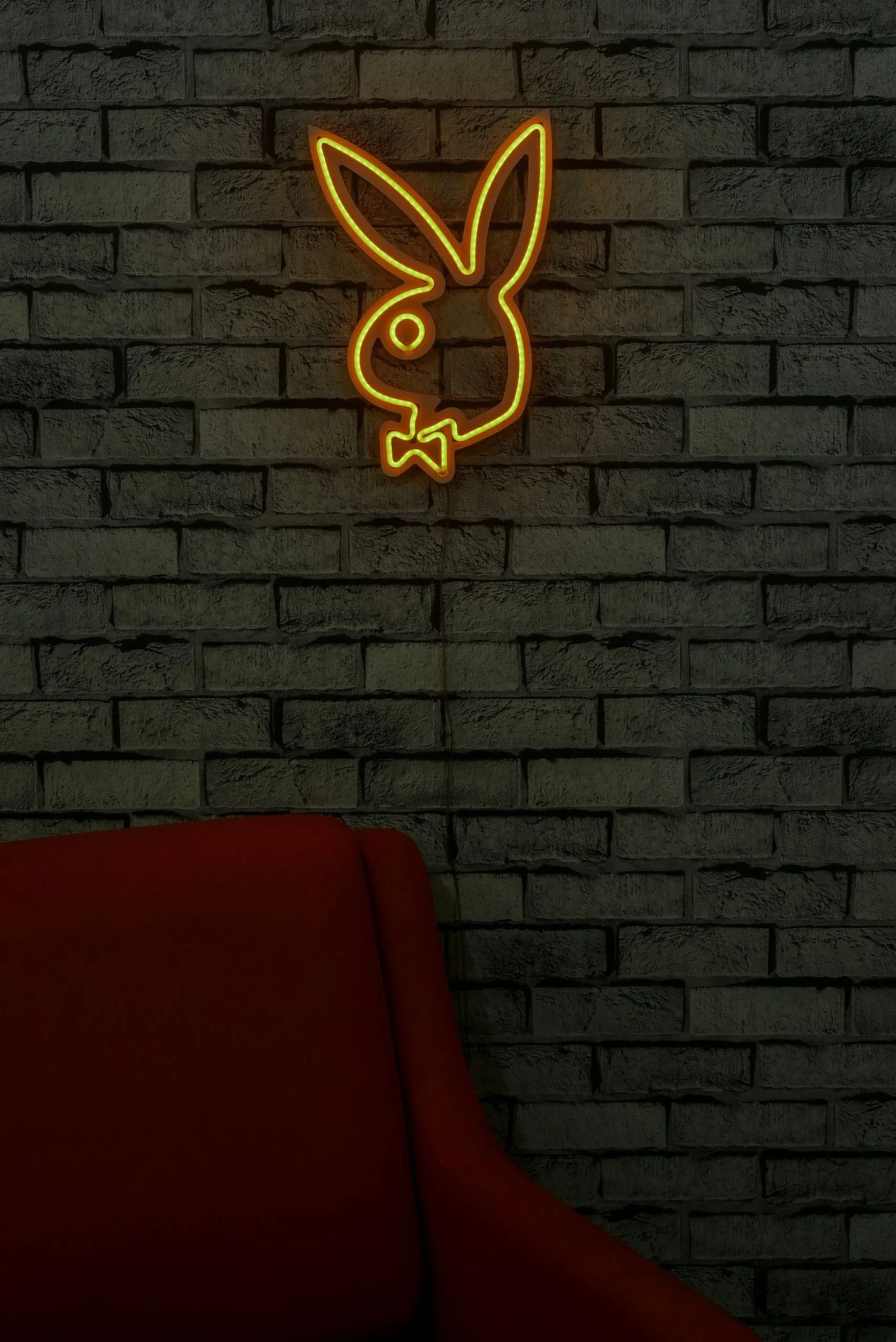 Emob Neonlicht Kaninchen mit Krawatte - Wallity Serie -