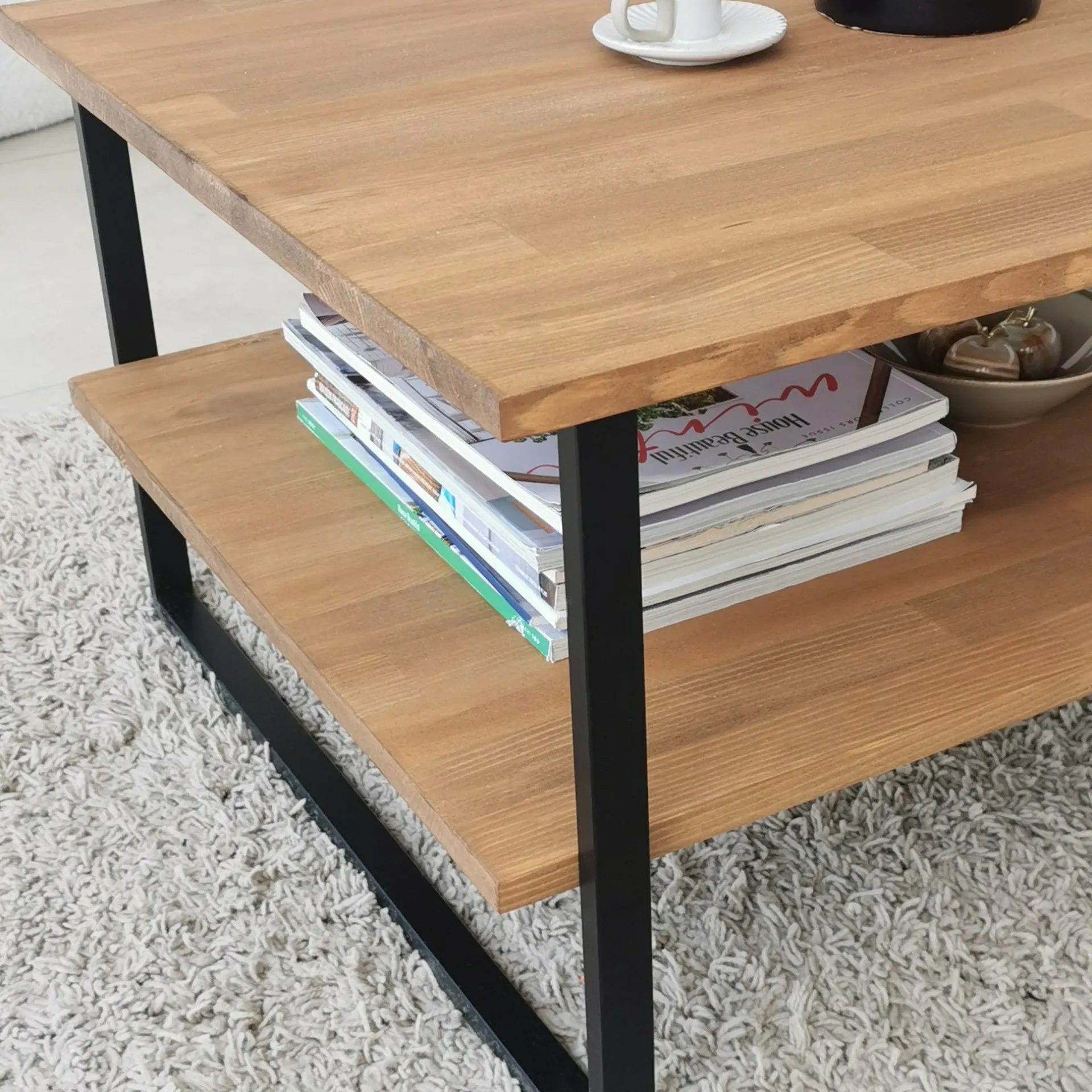 Emob Neta C Couchtisch | Kiefernholz | Eiche