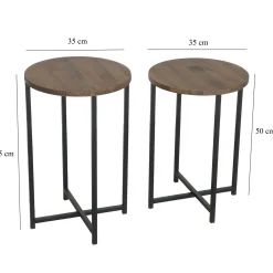 Emob Neta Couchtisch | Kiefernholz | Walnuss