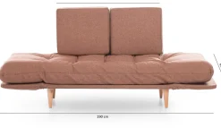 Emob Nina 3-Sitzer-Schlafsofa | Metallrahmen | Hell