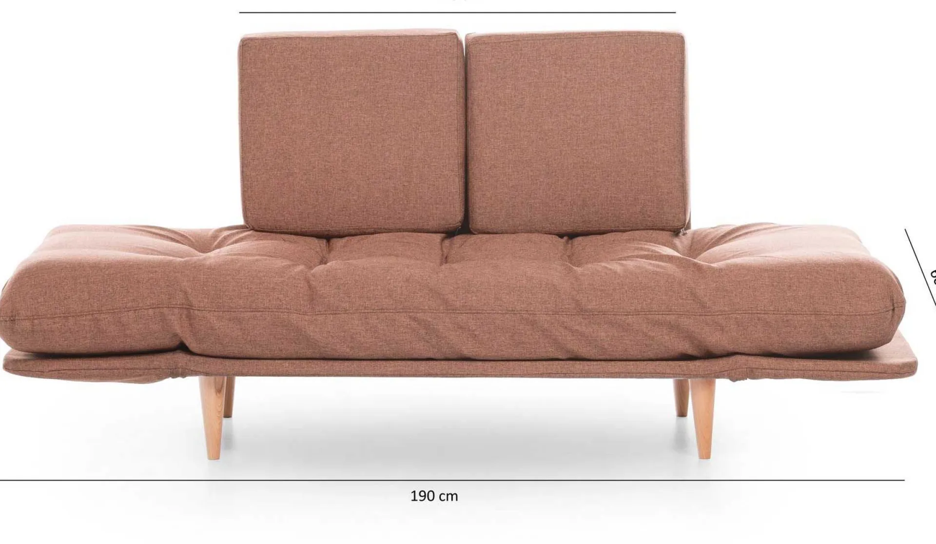 Emob Nina 3-Sitzer-Schlafsofa | Metallrahmen | Hell