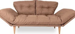Emob Nina 3-Sitzer-Schlafsofa | Metallrahmen | Hell