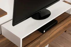 Nirvana TV-Möbel | 100 % MELAMIN | Weiß, Teak