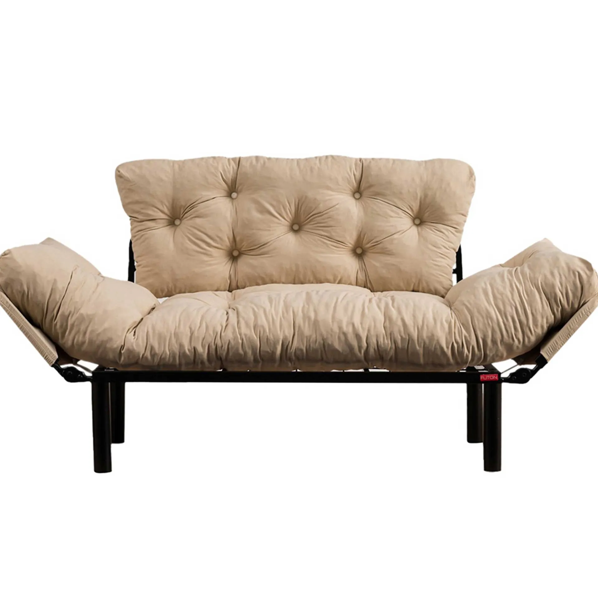 Emob Nitta 2-Sitzer-Schlafsofa | Metallrahmen | Creme