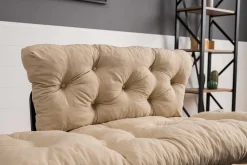Emob Nitta 2-Sitzer-Schlafsofa | Metallrahmen | Creme