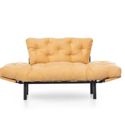 Emob Nitta 2-Sitzer-Schlafsofa | Metallrahmen | Senf
