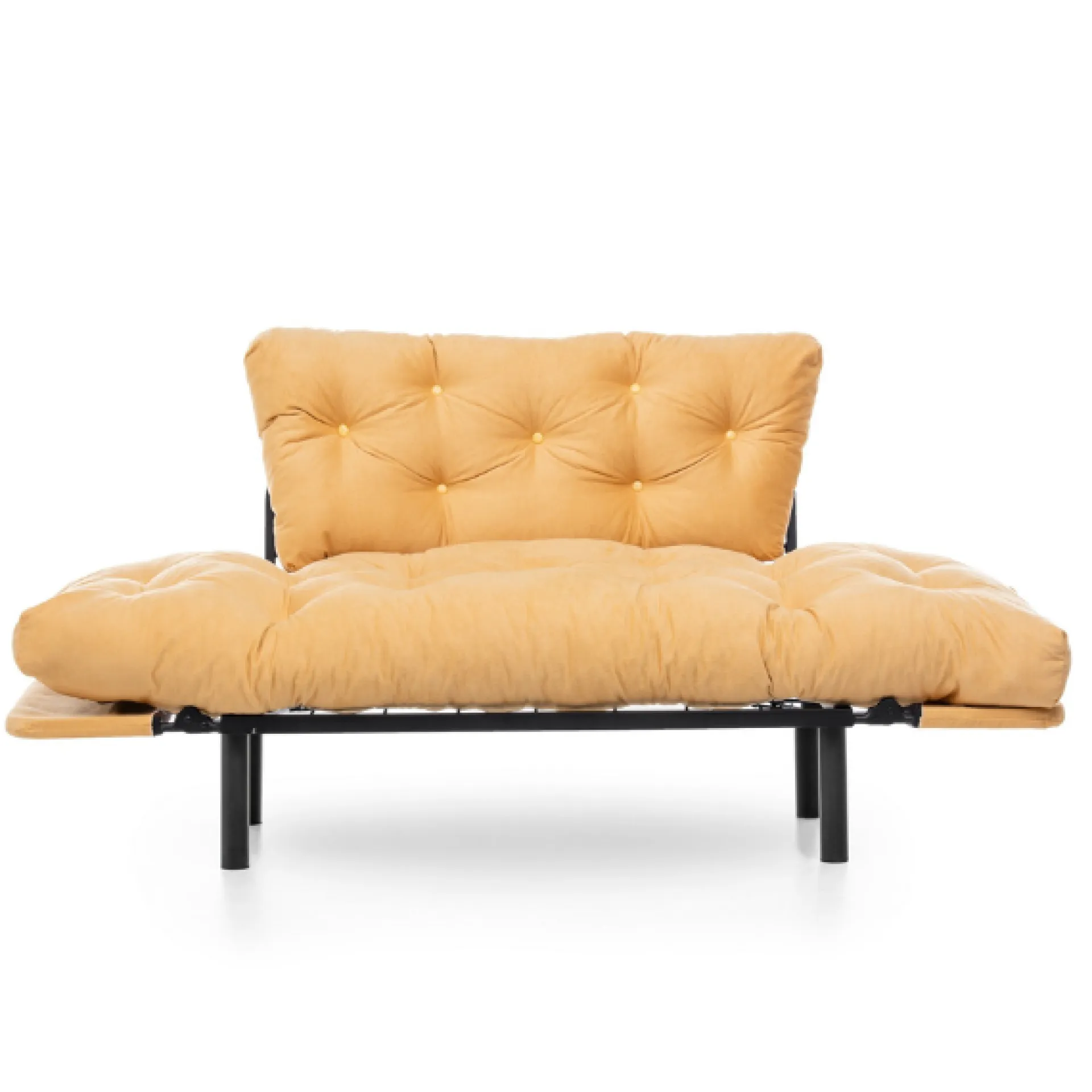 Emob Nitta 2-Sitzer-Schlafsofa | Metallrahmen | Senf
