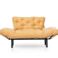 Emob Nitta 2-Sitzer-Schlafsofa | Metallrahmen | Senf