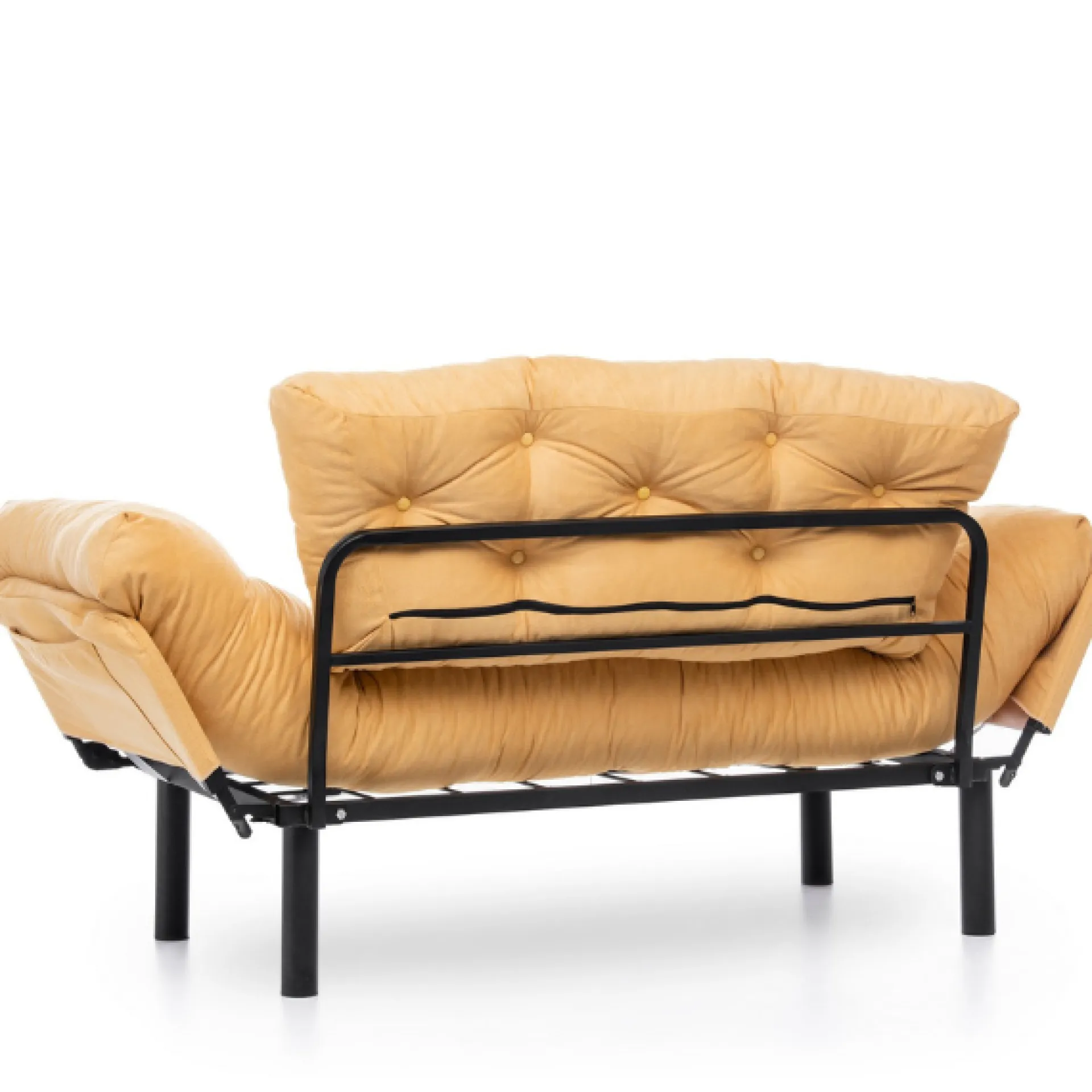 Emob Nitta 2-Sitzer-Schlafsofa | Metallrahmen | Senf