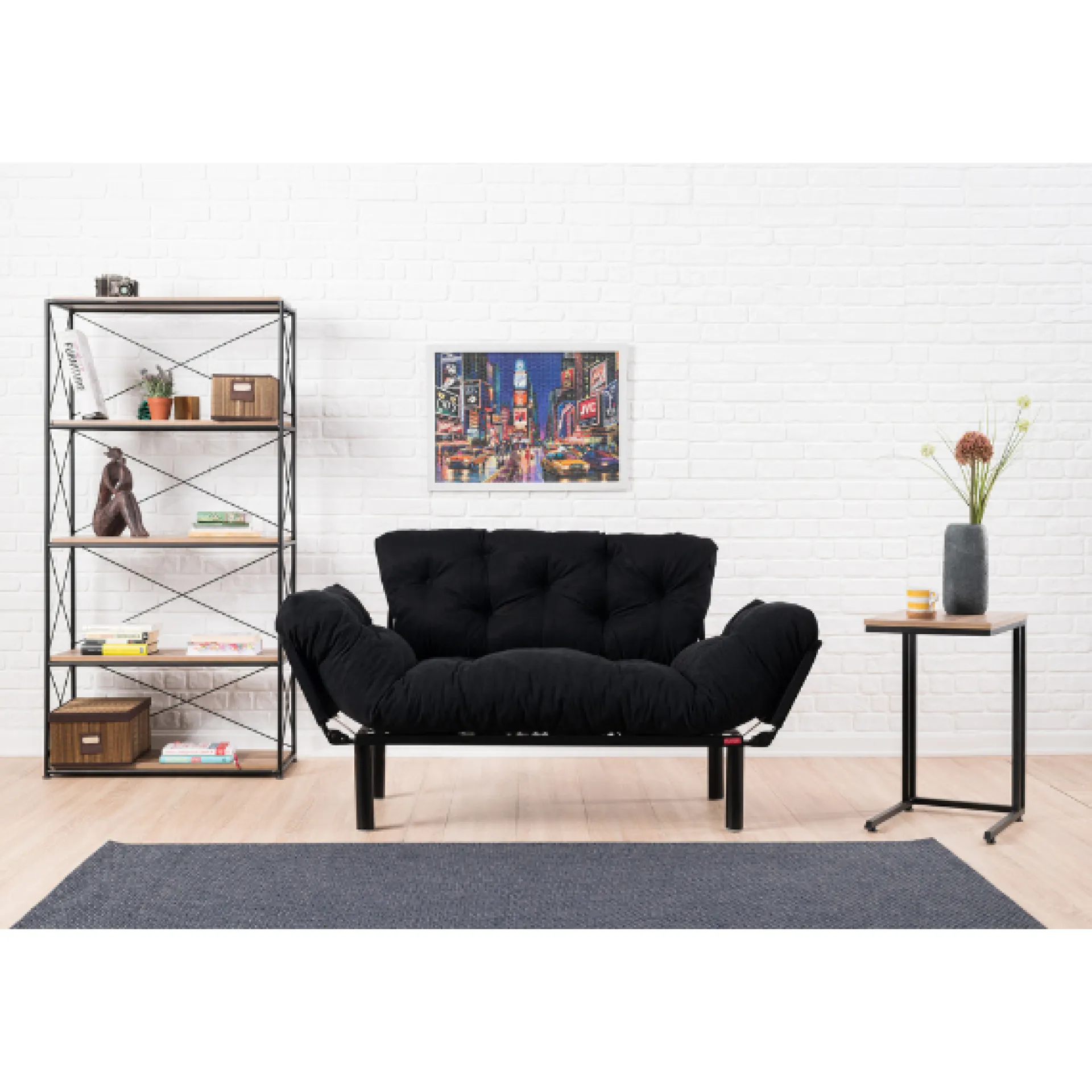 Emob Nitta 2-Sitzer-Schlafsofa | Metallrahmen |