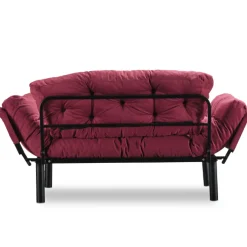 Emob Nitta 2-Sitzer-Schlafsofa | Metallrahmen | Kastanienbraun