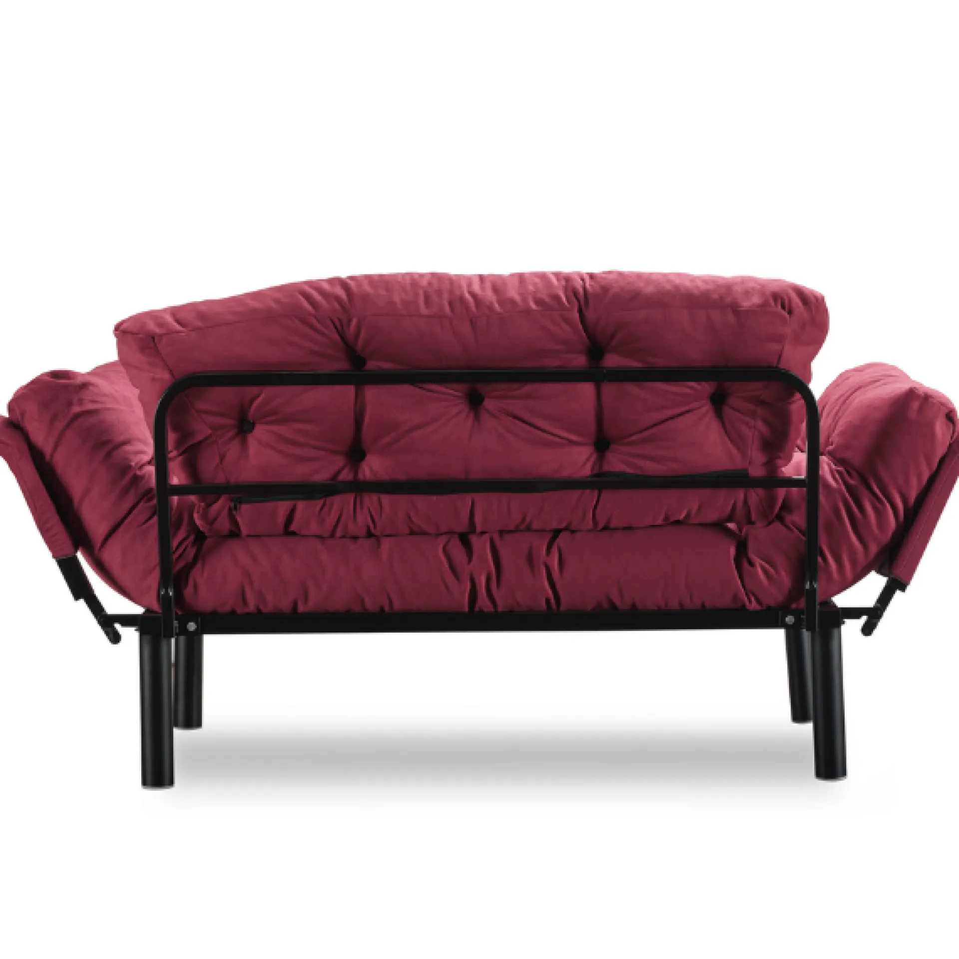 Emob Nitta 2-Sitzer-Schlafsofa | Metallrahmen | Kastanienbraun
