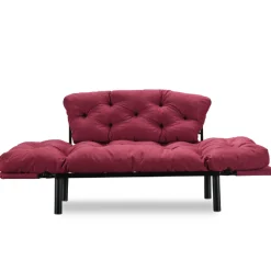 Emob Nitta 2-Sitzer-Schlafsofa | Metallrahmen | Kastanienbraun