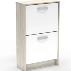 Noni Schuhschrank-2 Flügeltüren-Shannon Eiche/Mattweiß