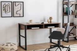 Emob Nove Schreibtisch | 100 % MELAMIN | Walnuss
