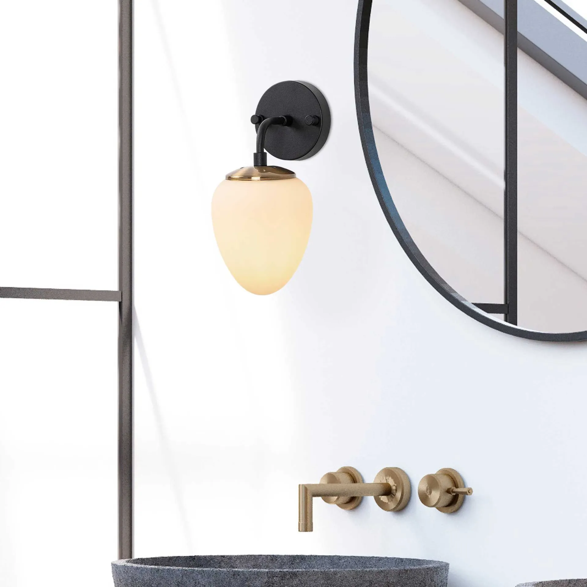 Emob Ns Wandleuchte | METALLGEHÄUSE | , Antik, Creme