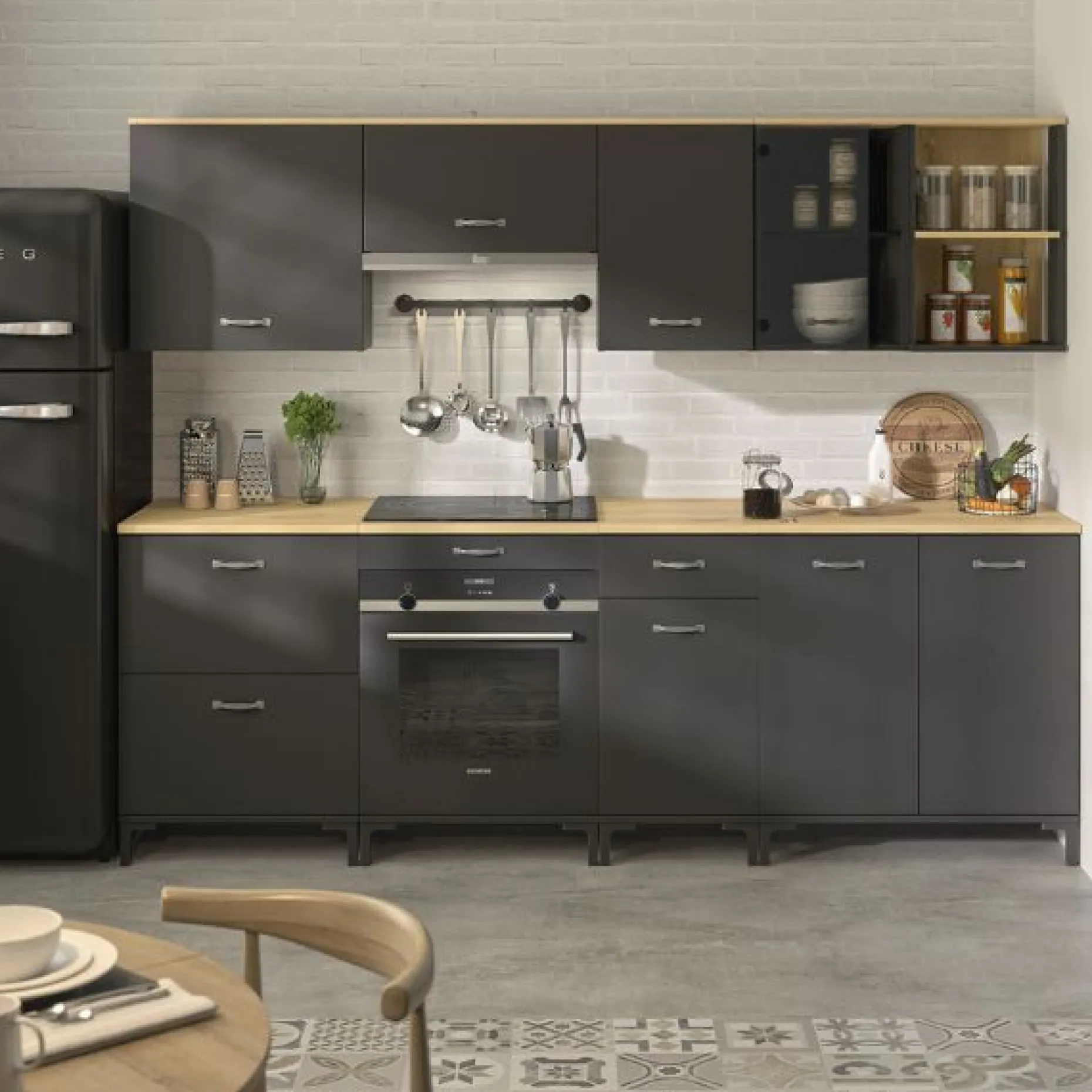 Oberschrank Küche Manchester | 60 x 32 x 35 cm | Helvezia Oak Design