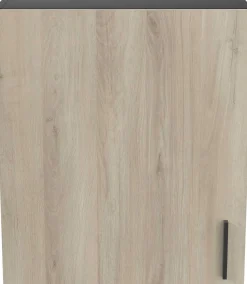 Oberschrank Romanie 60 cm 1 Drehtür und 1 Einlegeboden Kronberg Eiche/Mattschwarz