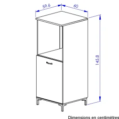 Ofenschrank Manchester | 60 x 60 x 146 cm | Helvezia Oak Design