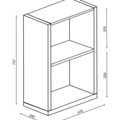 Kinder Trasman Offener Aktenschrank Bo0 - Kiefer/ weiß