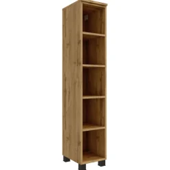 Offener Badezimmerschrank Malvo 25cm 4 Einlegeböden - Eiche