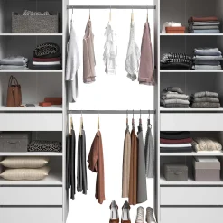 Offener Kleiderschrank Anita - 200x50x200cm - 6 Schubladen - weiß