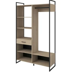 Offener Kleiderschrank Morisson - 120x44x200cm - Eiche Dekor