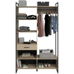 Offener Kleiderschrank Morisson - 120x44x200cm - Eiche Dekor