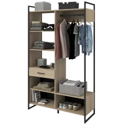 Offener Kleiderschrank Morisson - 120x44x200cm - Eiche Dekor
