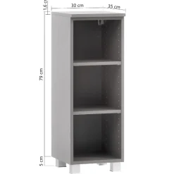 Offener Schrank Karan 30x35x79cm - anthrazit