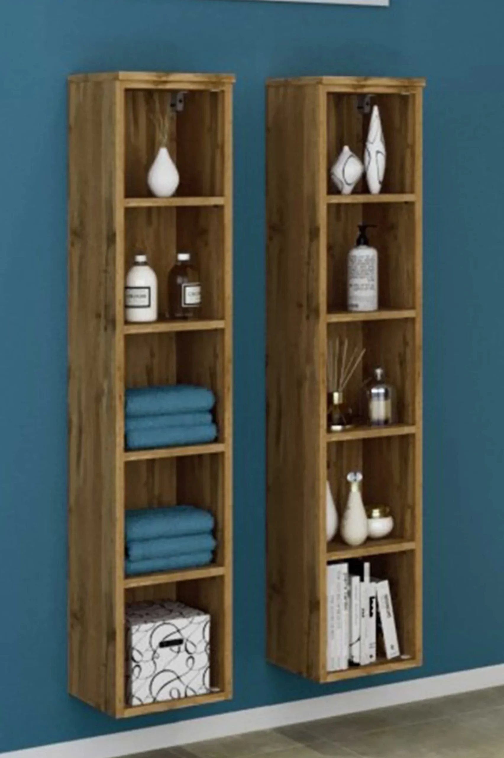 Offener Säulenschrank Gene 25cm - wotan Eiche Dekor