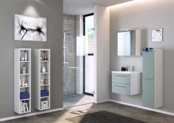 Offener Säulenschrank Gene 25cm - weiß