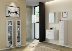 Offener Säulenschrank Gene 25cm - weiß