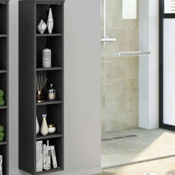 Offener Säulenschrank Gene 25cm - graphitgrau