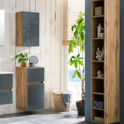 Offener Säulenschrank Sefa hoch 25cm - wotan Eiche