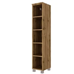 Offener Säulenschrank Sefa niedrig 25cm - Eiche wotan