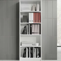 Offenes Bücherregal Lilly | 60 x 28 x 172 cm | Weiß