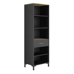 Offenes Bücherregal Manchester | 56 x 40 x 171 cm | Design Helvezia Oak