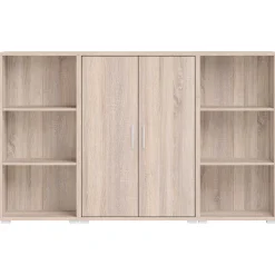 Olaph niedriges Bücherregal - Eiche