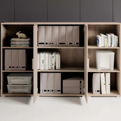 Olaph niedriges Bücherregal - Eiche