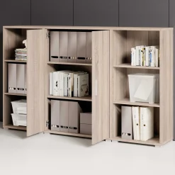 Olaph niedriges Bücherregal - Eiche