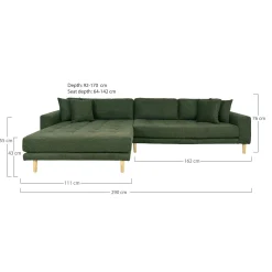 House Nordic Olives Lido Lounge Sofa mit vier Kissen