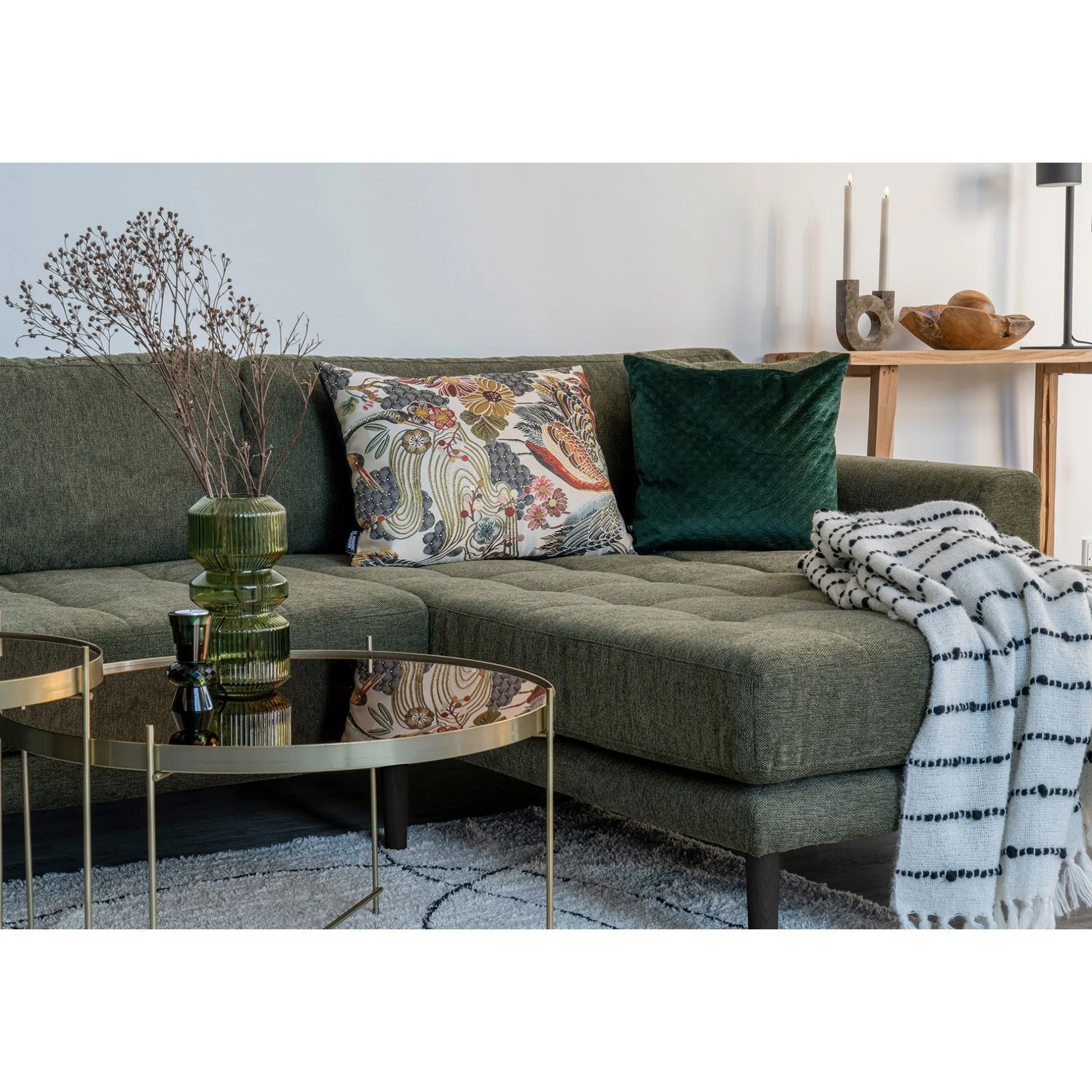 House Nordic Olives Lido Lounge Sofa rechts mit Kissen