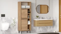 On10C Badezimmerschrank | 100 % MELAMIN | Walnuss